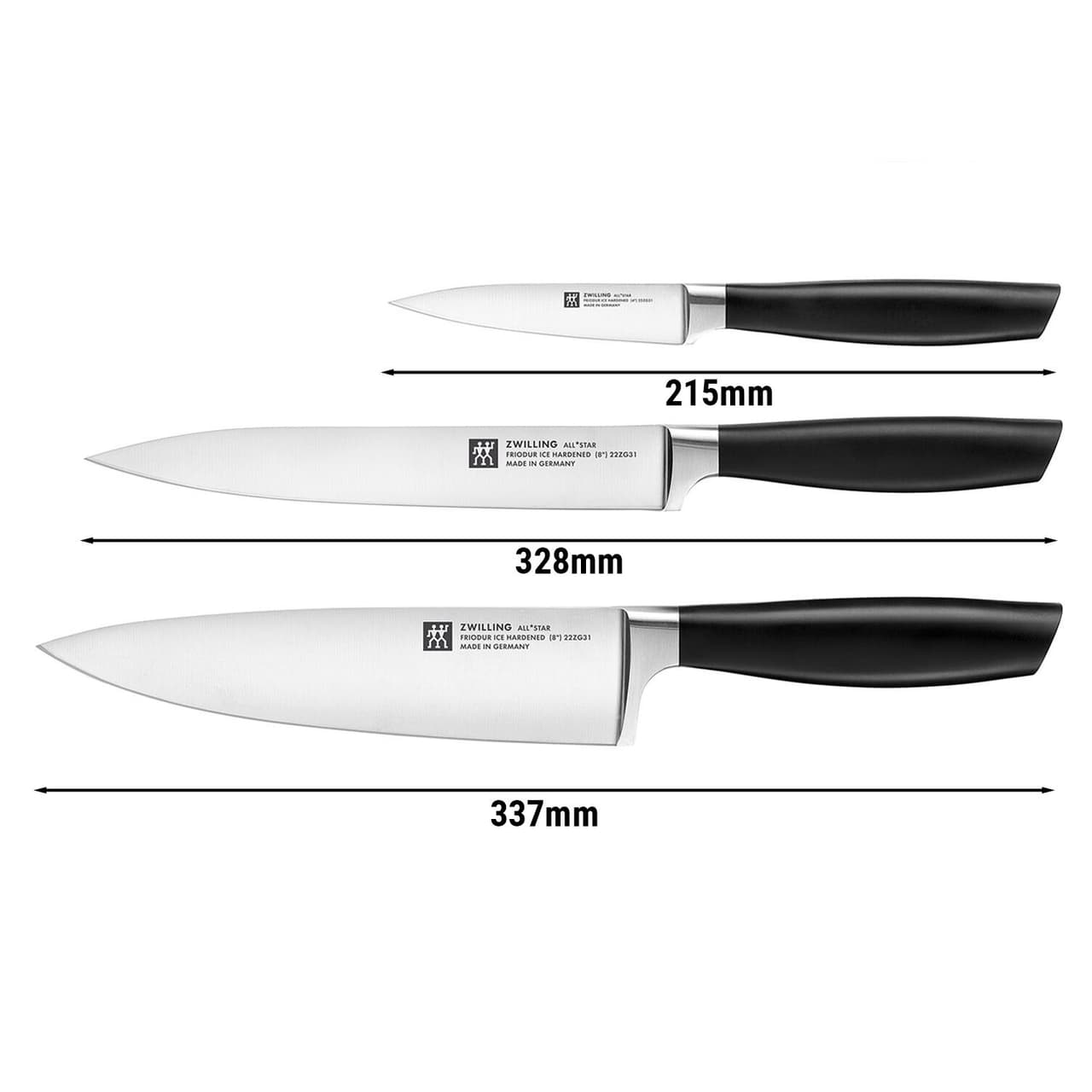 ZWILLING | ALL * STAR - Messerset - 3-tlg - Silber