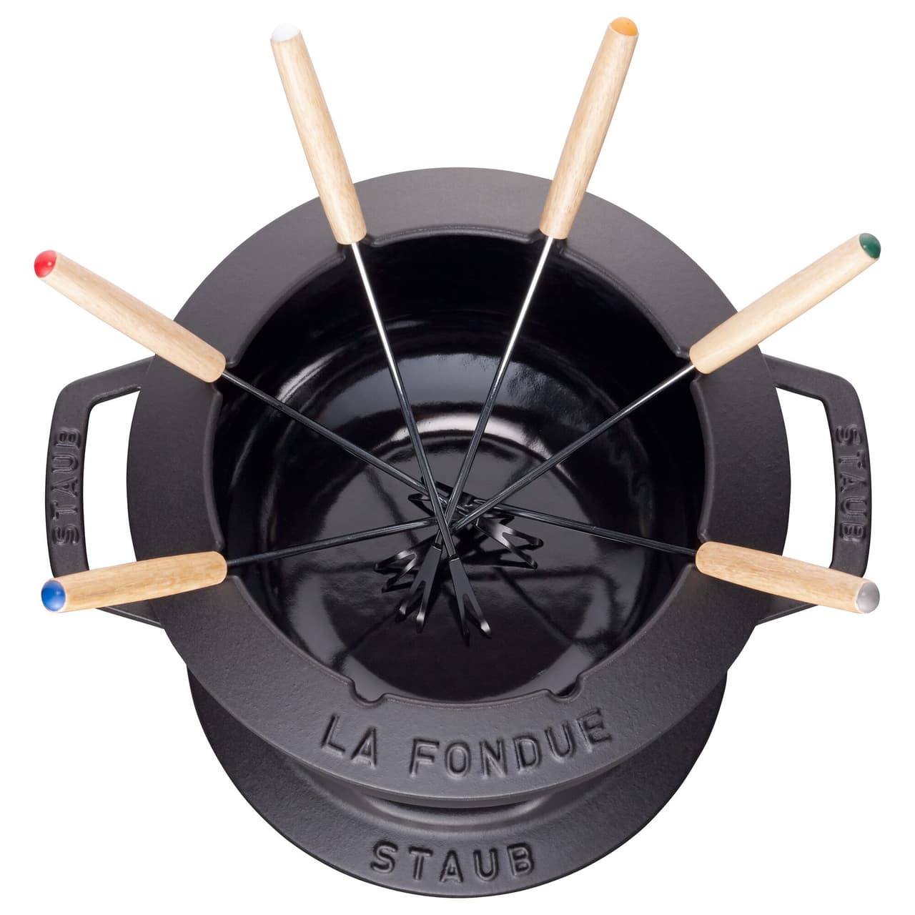 STAUB | SPECIALITIES - Fondue Set - Ø 200mm - Gusseisesn -Schwarz