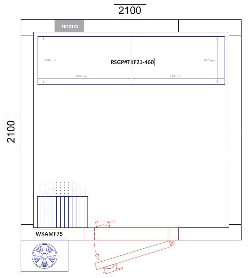 Regalset Aluminium (Eloxiert) - Bautiefe: 460mm