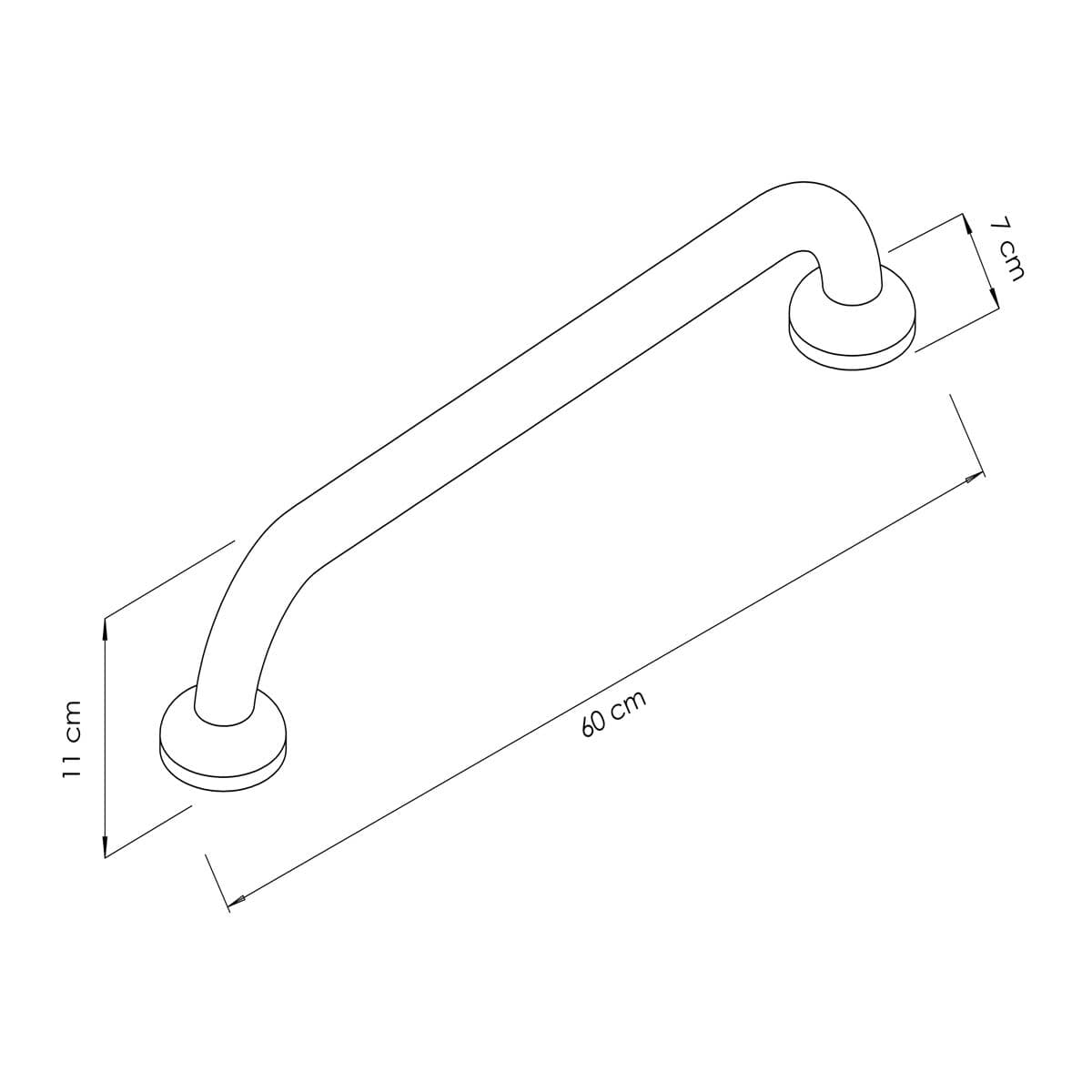 Haltegriff - Edelstahl - Länge: 600mm