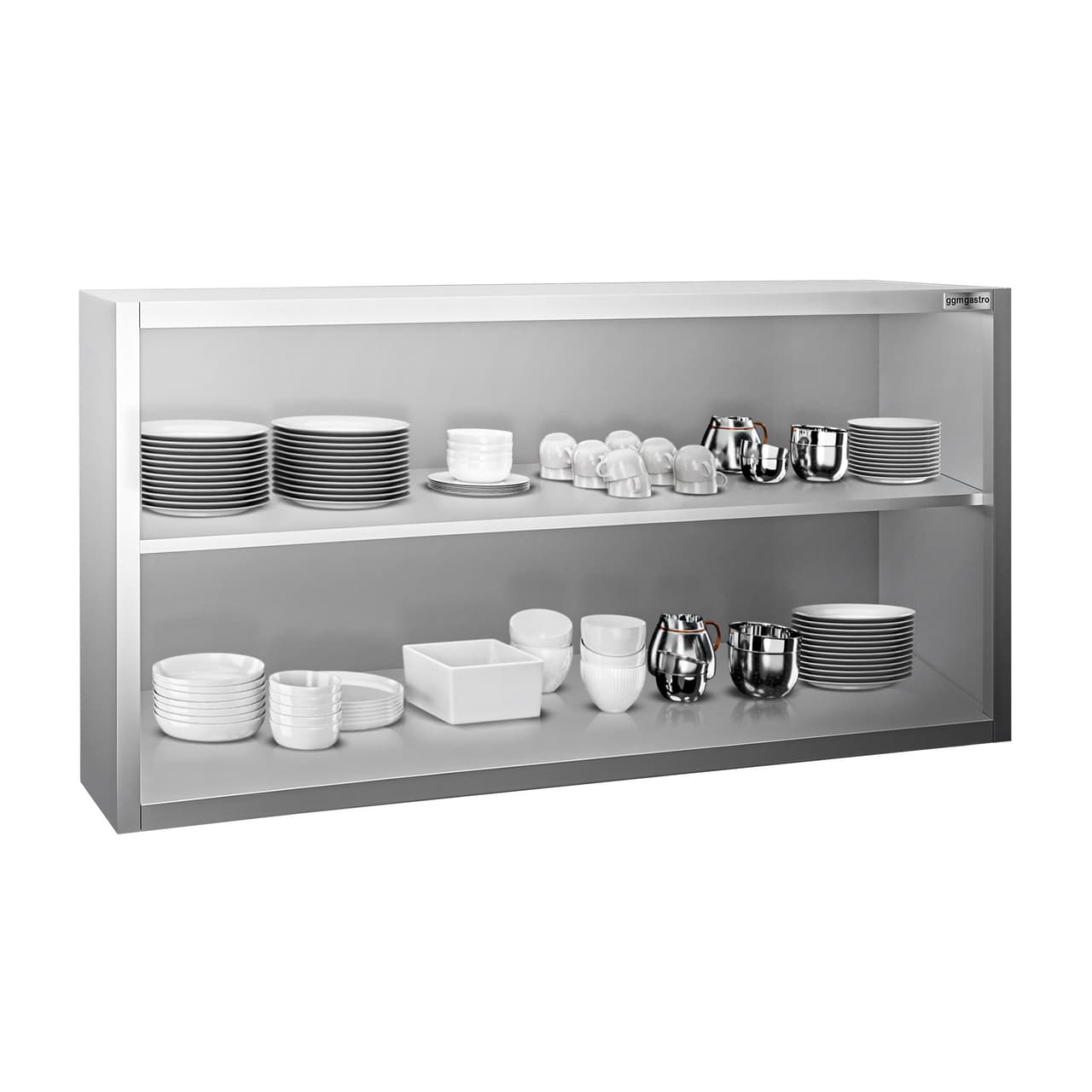 Edelstahl Wandhängeschrank PREMIUM - 1800x400mm - ohne Schiebetür - 800mm hoch