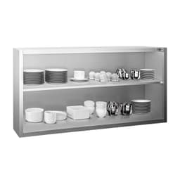 Edelstahl Wandhängeschrank PREMIUM - 1800x400mm - ohne Schiebetür - 800mm hoch