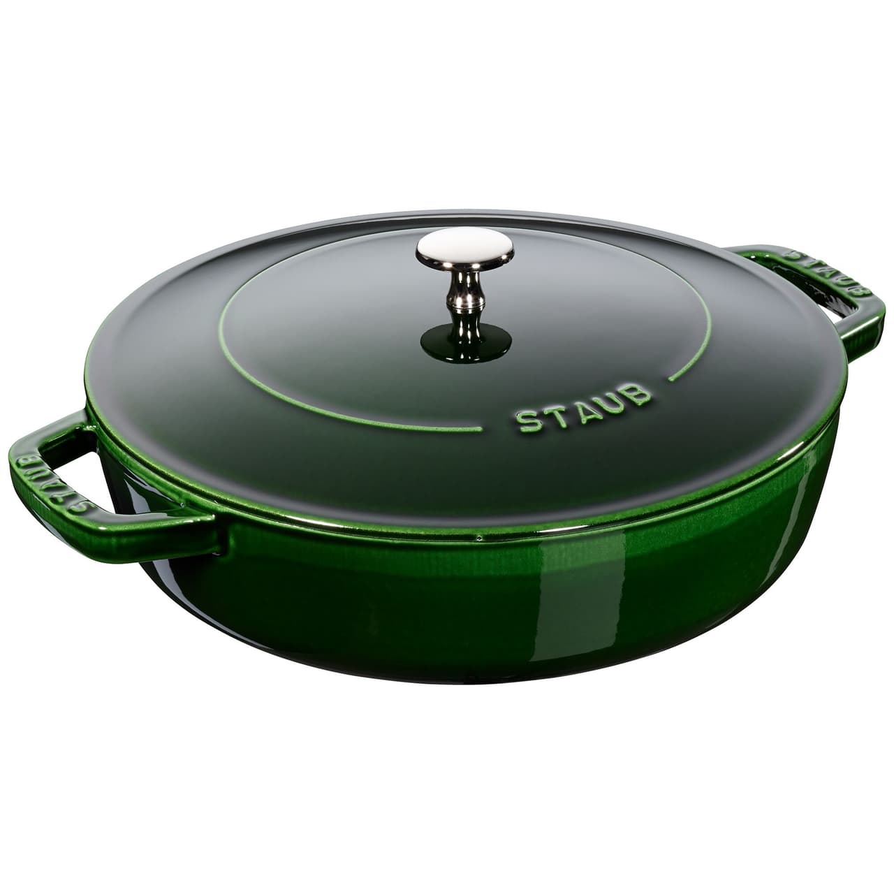 STAUB | BRAISERS - Bräter mit Chistera Drop-Structure - 280mm - Gusseisen - Basilikum-Grün