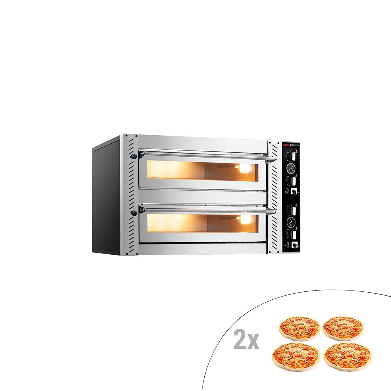 Elektro Pizzaofen - 4+4x 25cm - Manuell