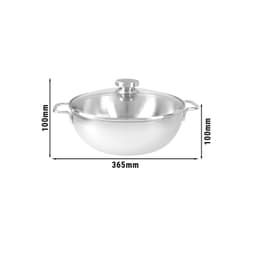 DEMEYERE | APOLLO 7 - konische Schmorpfanne mit Glasdeckel - Ø 280mm - Edelstahl