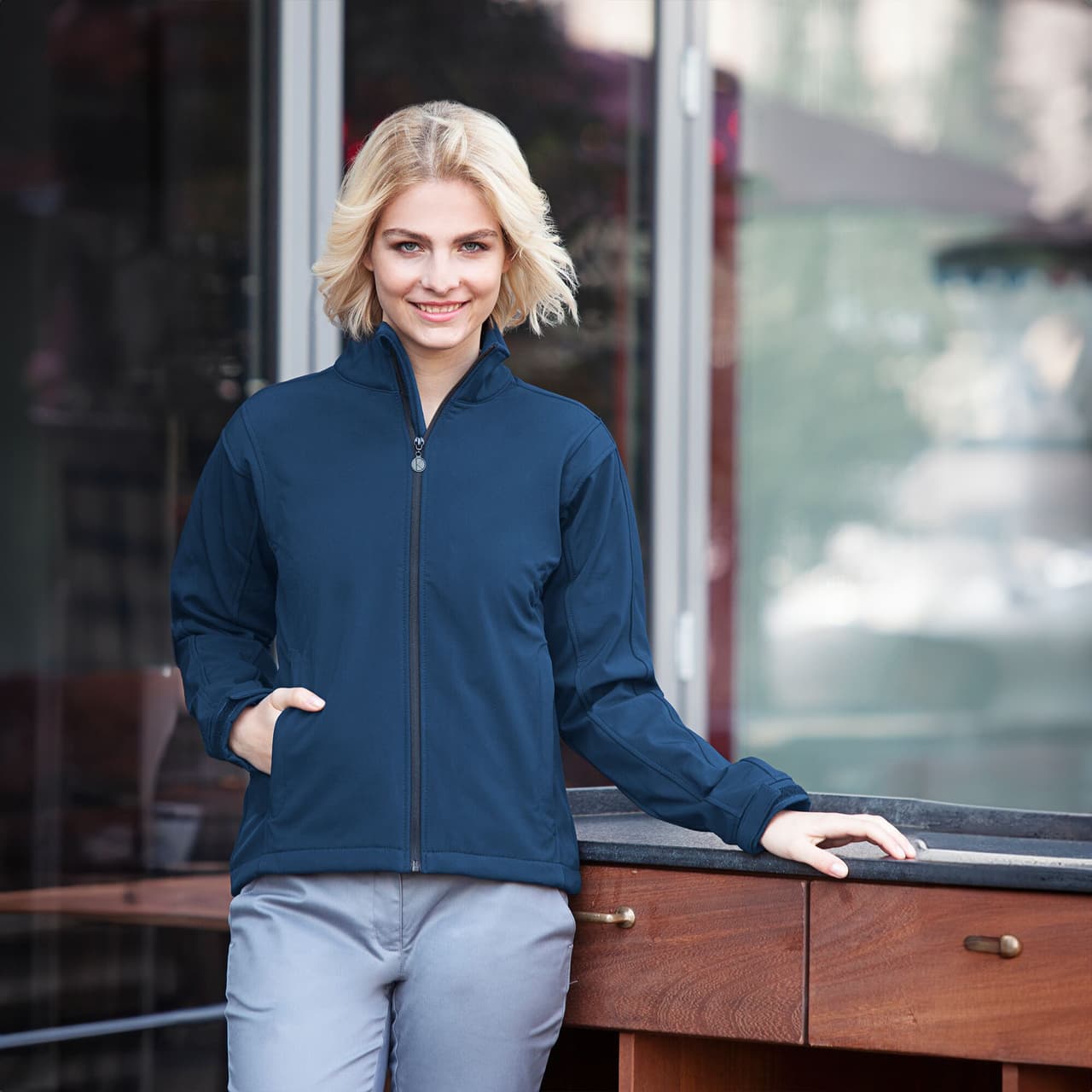 KARLOWSKY | Damen Softshelljacke Classic - Marine - Größe: S