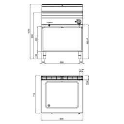 Elektro Bain-Marie - 2,4 kW - 2x GN 1/1