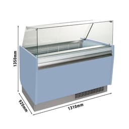 Eistheke LIAM - 1310mm - Statisch - für 10+10x 5 Liter Eisbehälter - Hellblau