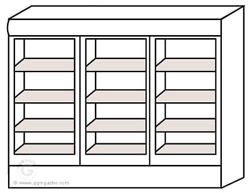 Getränkekühlschrank - 2030 Liter - mit 3 Glasschiebetüren & Werbedisplay