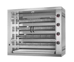 Gas Hähnchengrill - 23,6kW - mit 4 Spießen für bis zu 24 Hähnchen