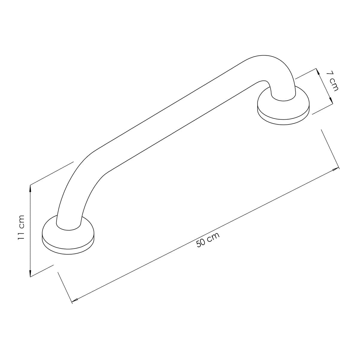 Haltegriff - Edelstahl - Länge: 500mm