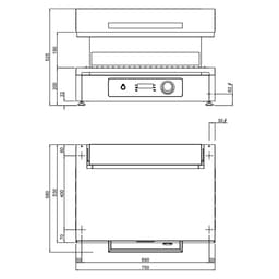 Elektro Pita Ofen/ Salamander - 6 kW - 220 Volt - Elektronische Steuerung