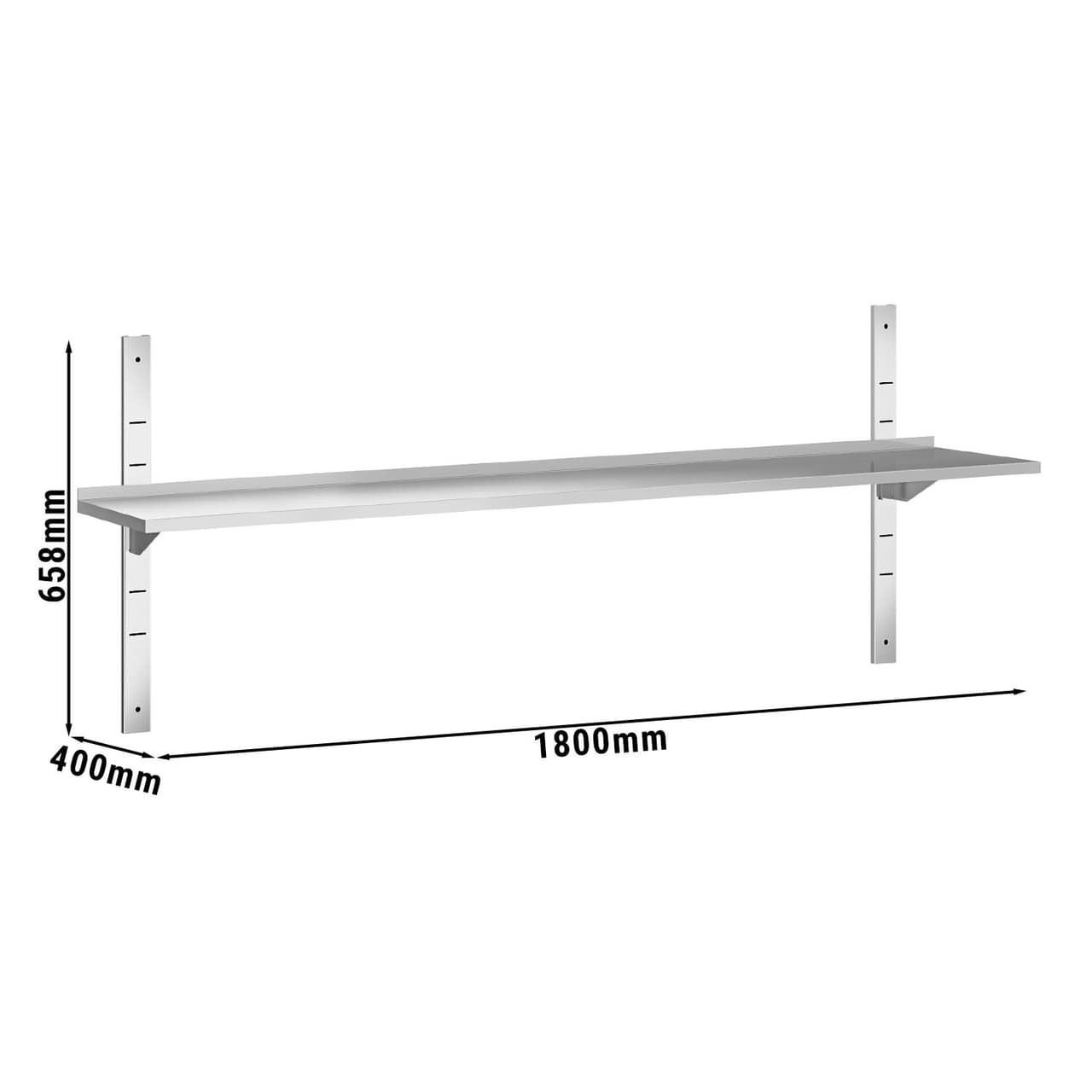 Wandborde PREMIUM - 1800x400mm - mit 1 Etage