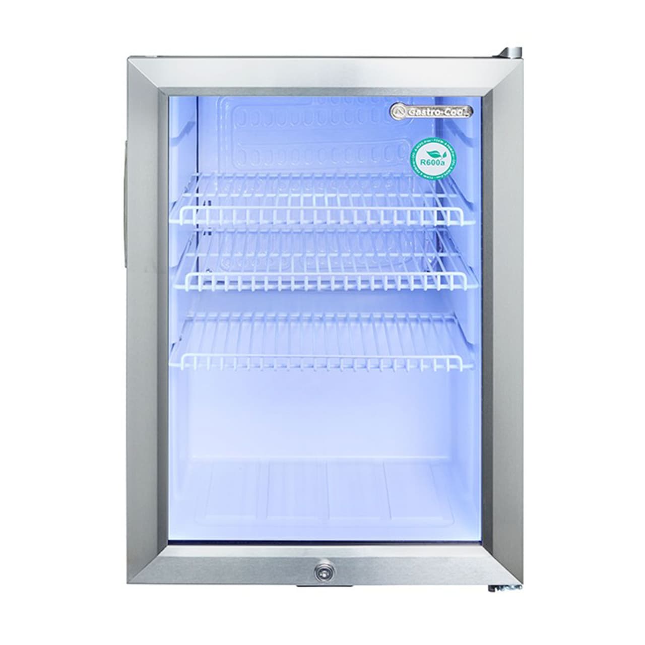 GASTRO-COOL | Minibar-Kühlschrank - 430mm - 62 Liter - mit 1 Glastür - Silber