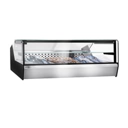 Tisch-Kühlvitrine für Fisch & Fleisch - 870mm - für 3x GN 1/1