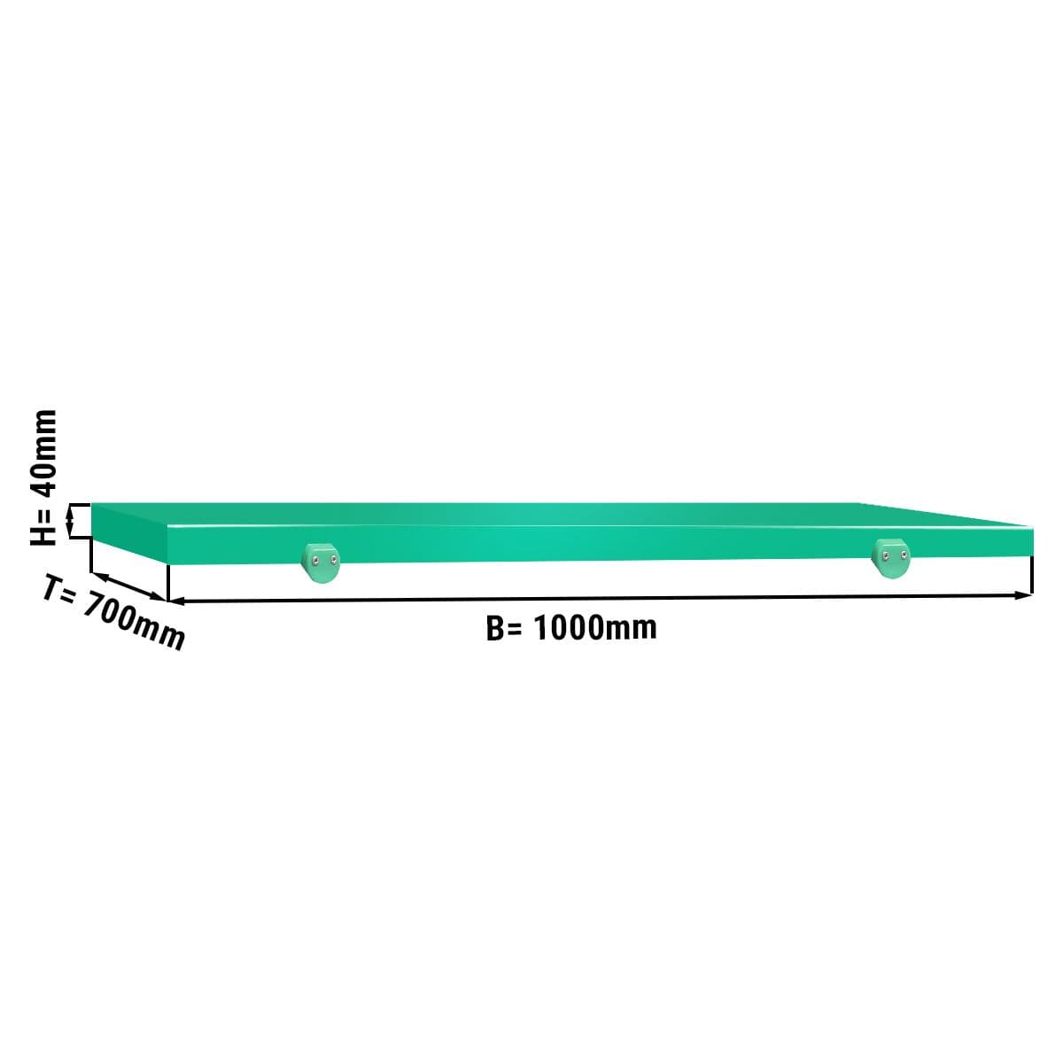 Schneideplatte für Arbeitstisch - 1000x700mm - Grün