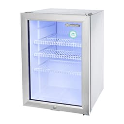 GASTRO-COOL | Minibar-Kühlschrank - 430mm - 62 Liter - mit 1 Glastür - Silber