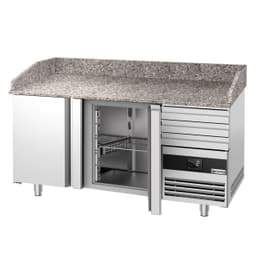 Pizzakühltisch PREMIUM - 1600x800mm - mit 2 Türen & 3 Schubladen