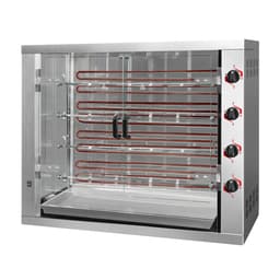 Elektro Hähnchengrill - 19,2kW - mit 4 Spießen für bis zu 24 Hähnchen