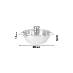 DEMEYERE | APOLLO 7 - konische Schmorpfanne mit Glasdeckel - Ø 240mm - Edelstahl