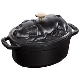 STAUB | LA COCOTTE - Cocotte - Schweinedeckel - oval - 170mm - Gusseisen - Schwarz