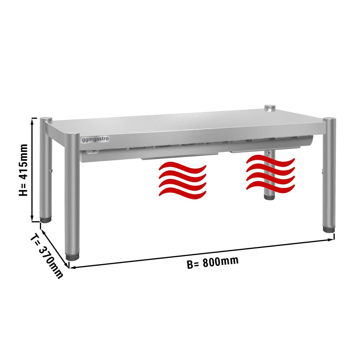 Wärmebrücke PREMIUM - 800x370mm - mit 1 Etage - Höhe: 415mm