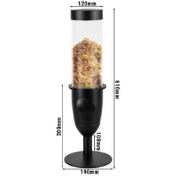 Cerealienspender - Ø 120mm - Schwarz - Drehausgabe