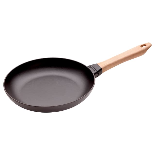 STAUB | PANS - Bratpfanne mit Holzgriff - Ø 260mm - Gusseisen - Schwarz