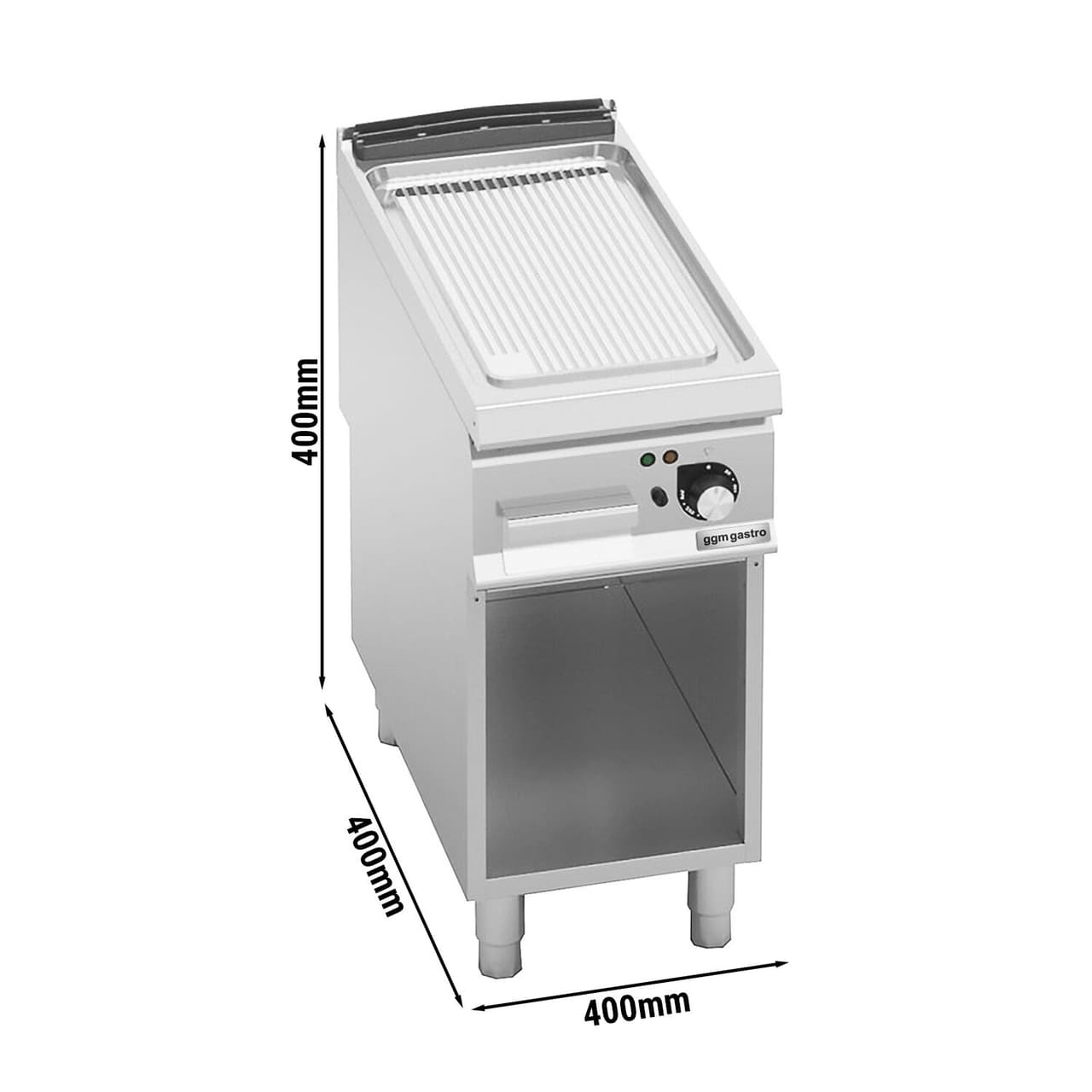 Elektro Bratplatte - 6,6 kW - Gerillt