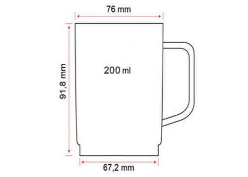 Polycarbonat Tee-/Kaffeetasse, weiss - 200 ml