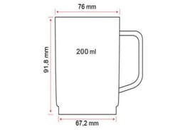 Polycarbonat Tee-/Kaffeetasse, weiss - 200 ml