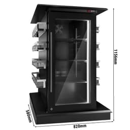 Konferenzkühlschrank - 820mm - 110 Liter - mit 1 Glasflügeltür