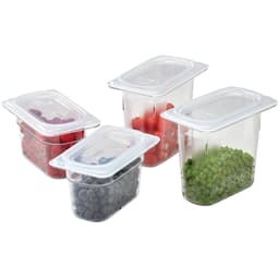 (6 Stück) CAMBRO | CAMWEAR® -  Polycarbonat GN 1/9 Behälter - Clear - Tiefe: 100mm