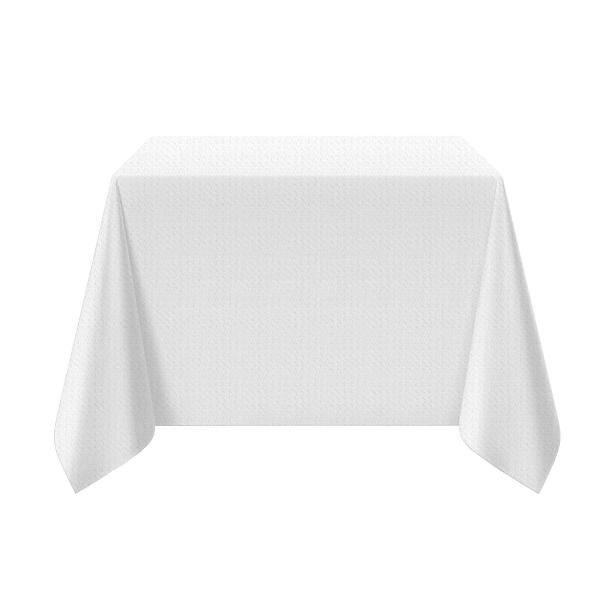 (30 Stück) Damast Tischdecke Porto Diamant - 130 x 170 cm - Weiß