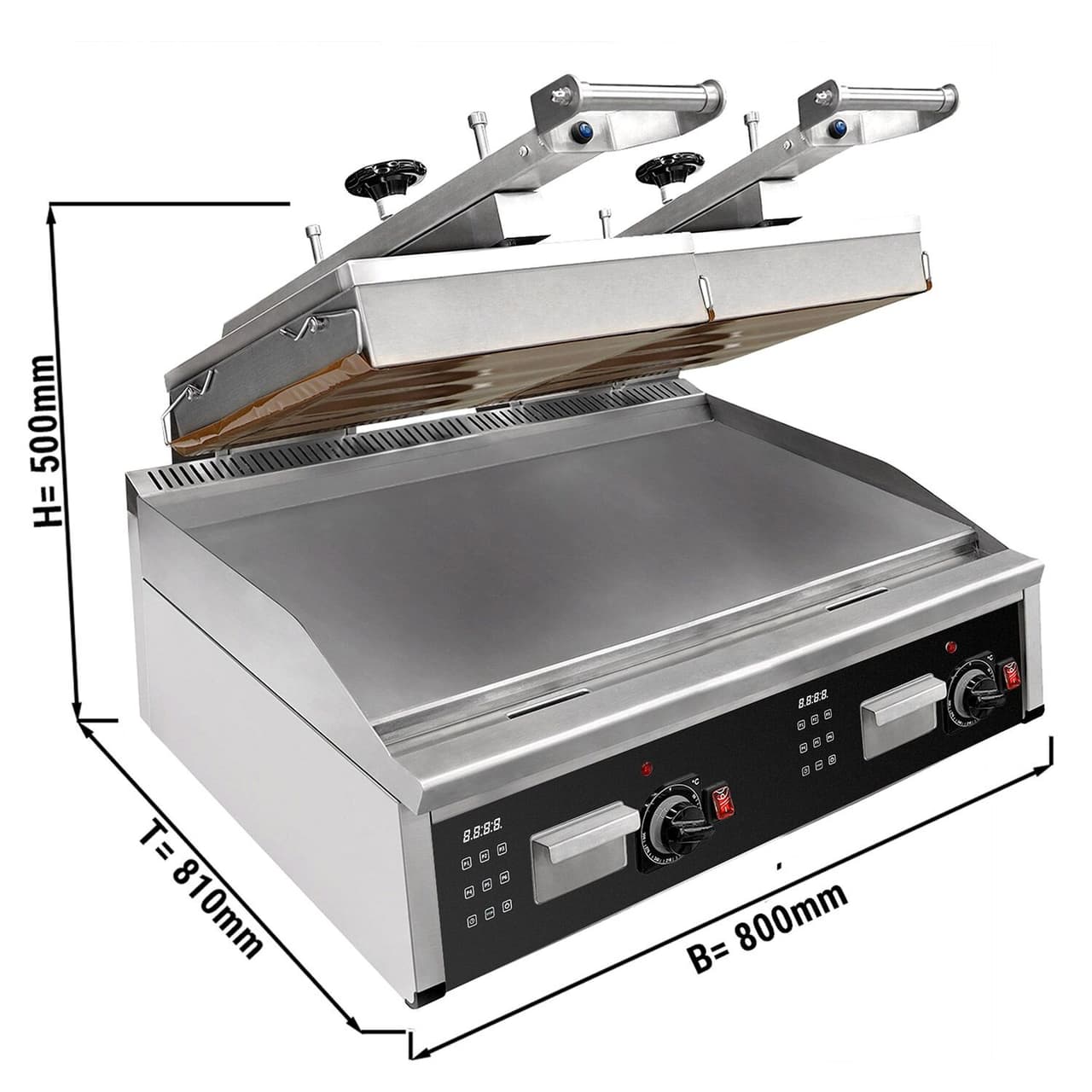 Highspeed Doppel-Kontaktgrill | Hamburger Grill - 12 kW - automatisch - Digitales Display