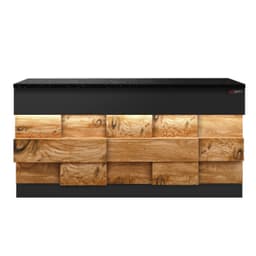 Kassentisch TORONTO - 1800mm - Holzfront - schwarze Granit-Arbeitsplatte