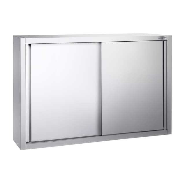 Edelstahl Wandhängeschrank PREMIUM - 1200x400mm - mit Schiebetür - 1000mm hoch