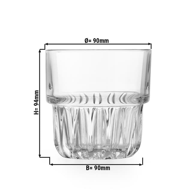 (12 Stück) Allzweck Trinkglas - EVEREST - 355 ml - Transparent