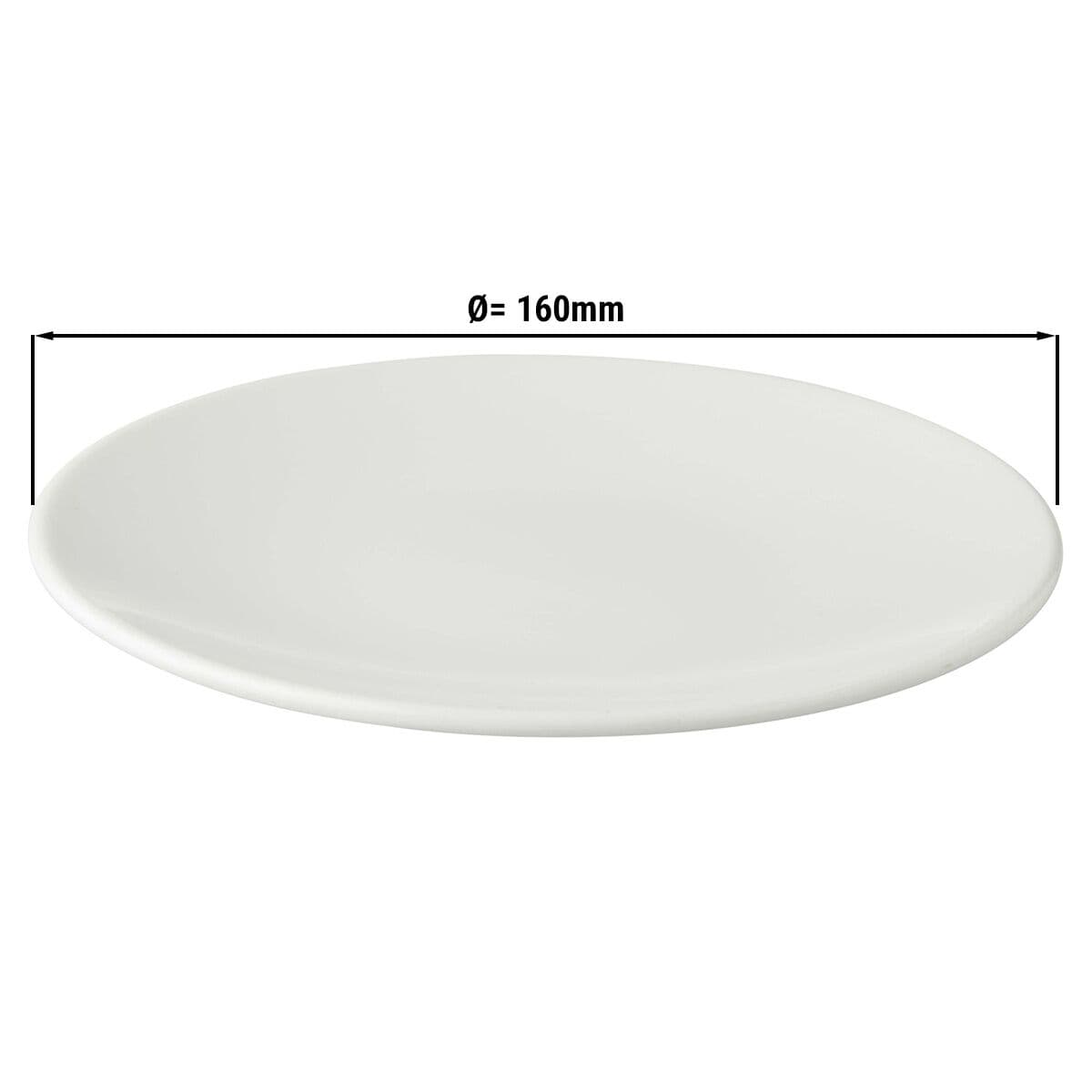 (6 Stück) WHITE DELIGHT - Coupe Teller flach - Ø 160mm - Weiß