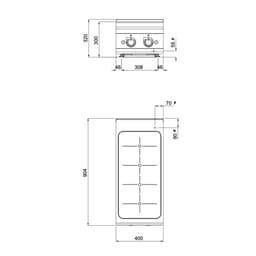 Induktion Glühplattenherd - 14 kW