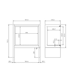 Glasvereiser / Glas Froster - 52,5 Liter - mit 1 Glastür