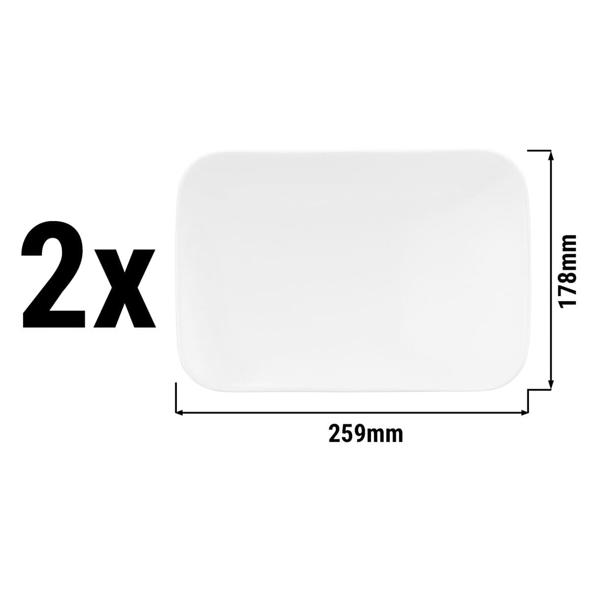 (2 Stück) SELTMANN WEIDEN | Couppschale rechteckig - 255x180mm