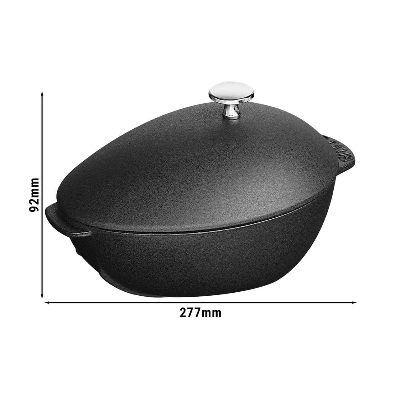 STAUB | SPECIALITIES - Muscheltopf - oval - 250mm - Gusseisen - Schwarz