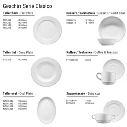 (24 Stück) CLASICO - Dessert-/ Salatschale - Ø 18 cm