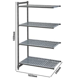 CAMBRO | Camshelving® - Basics Plus Anbauregal - 1023mm - mit geschlitzten Regalböden