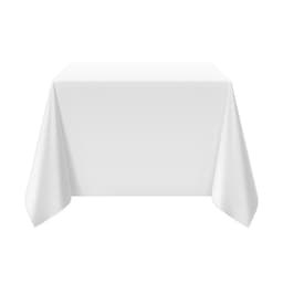 (30 Stück) Damast Tischdecke Porto - glatt Satin - 130 x 220 cm - Weiß