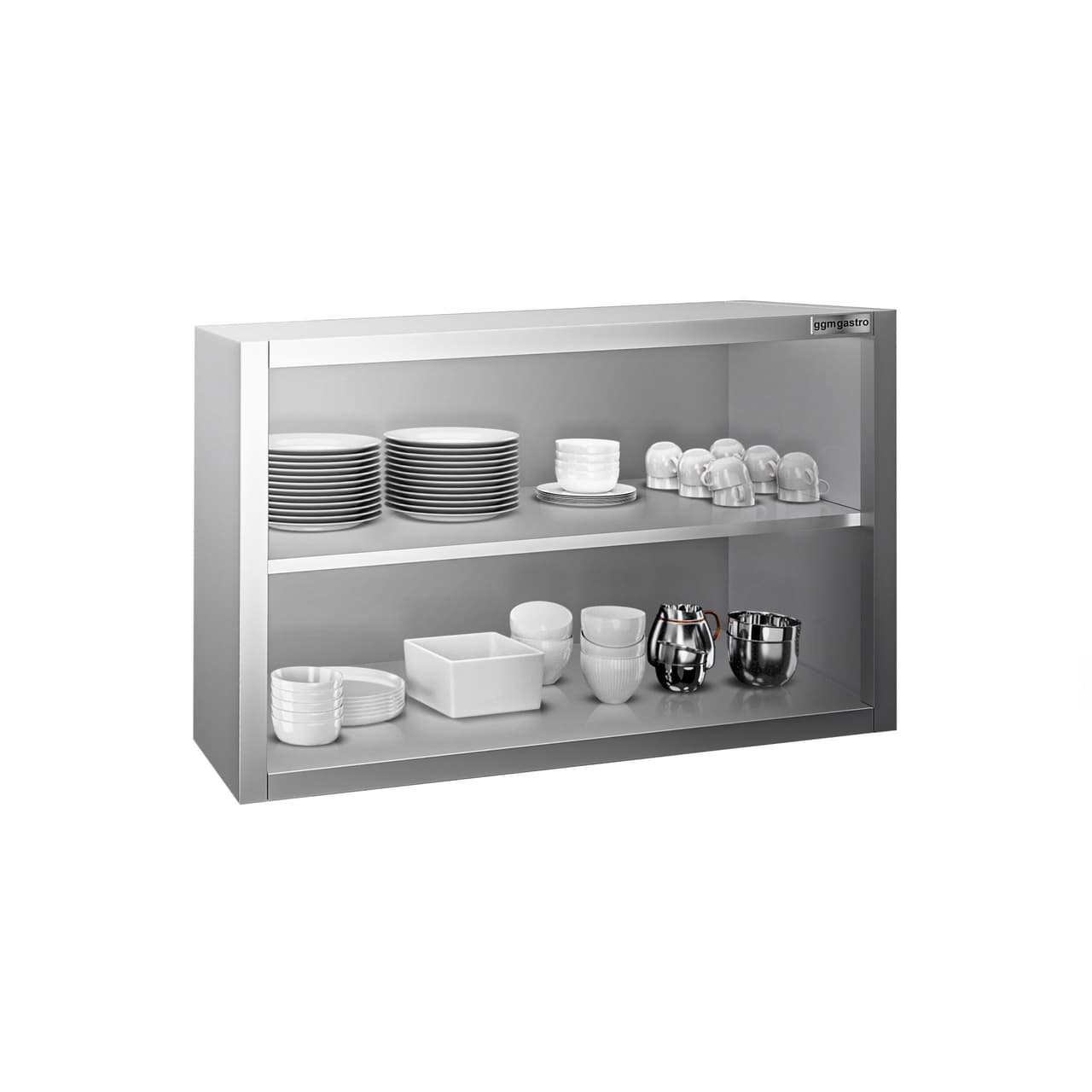 Edelstahl Wandhängeschrank PREMIUM - 800x400mm - ohne Flügeltür - 650mm hoch