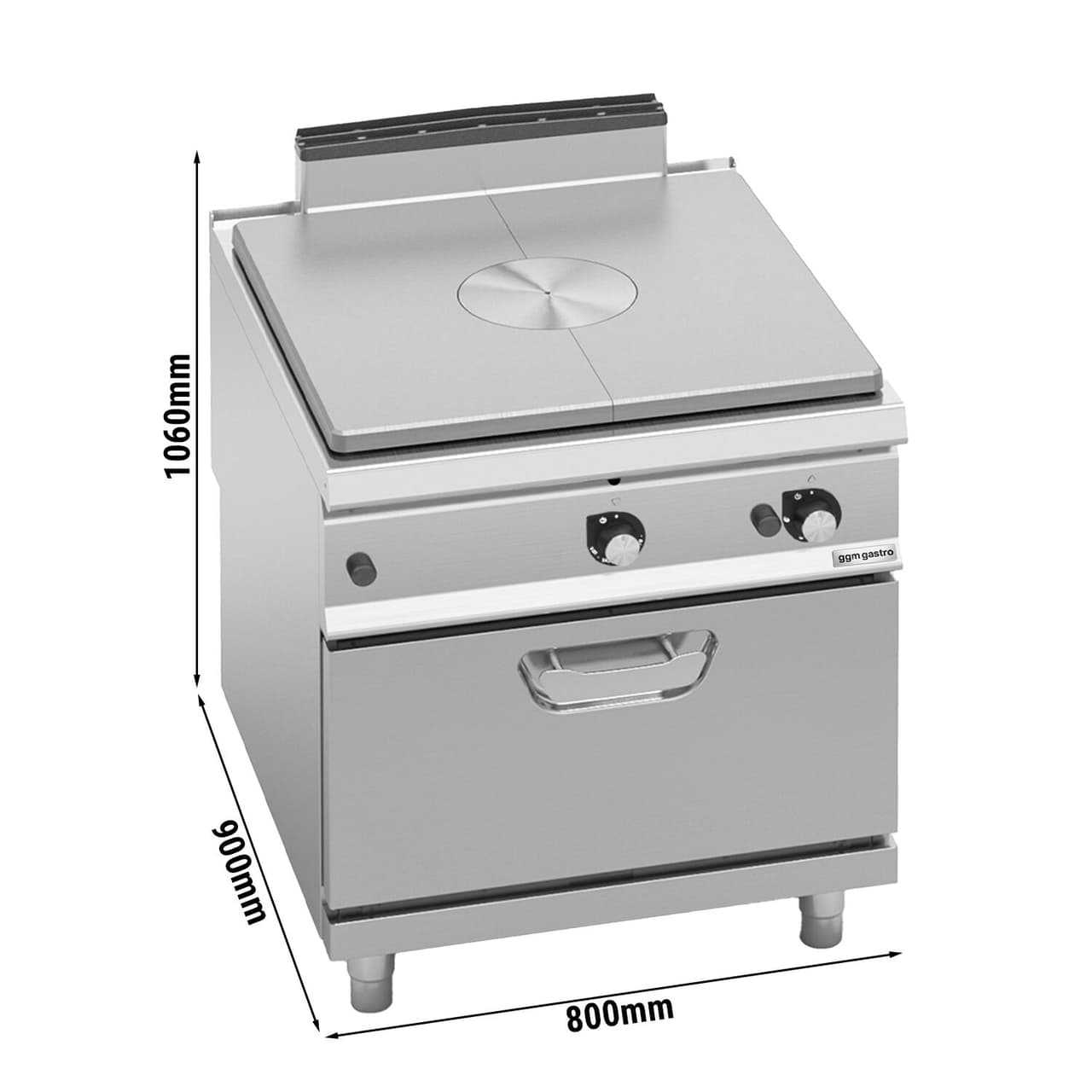 Gas Glühplattenherd - 13 kW - inkl. Gasbackofen - 7,8 kW