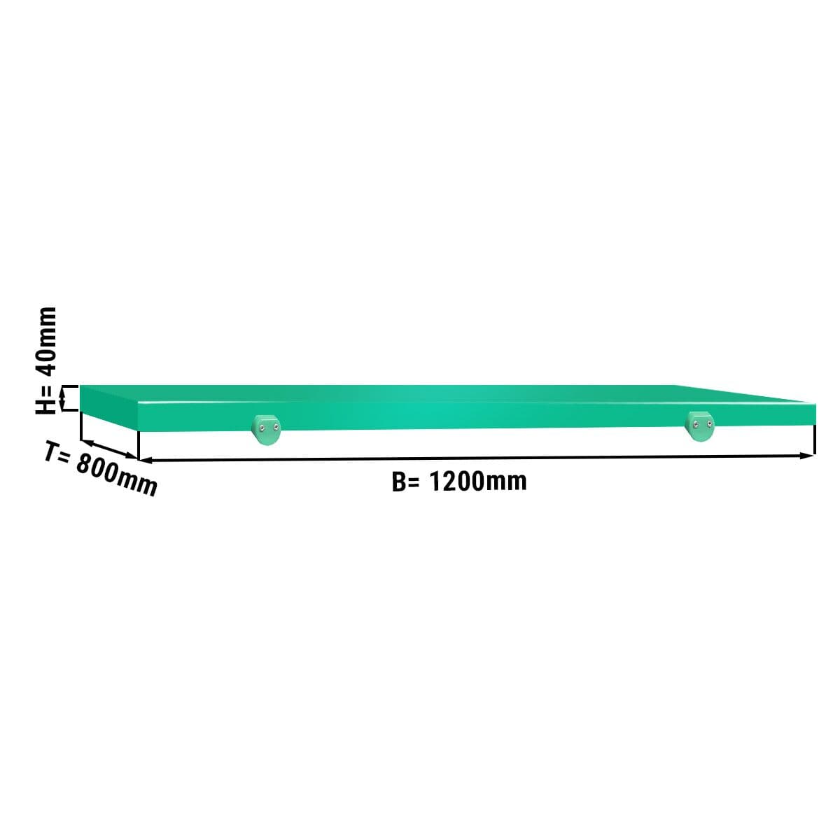 Schneideplatte für Arbeitstisch - 1200x800mm - Grün