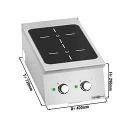 Induktionsherd - 7 kW - 2 Kochfelder